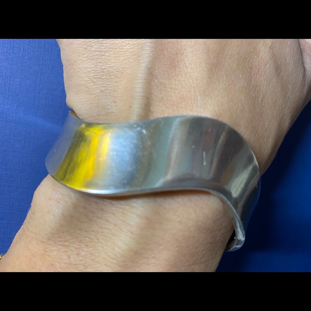 Sterling sliver wavy cuff